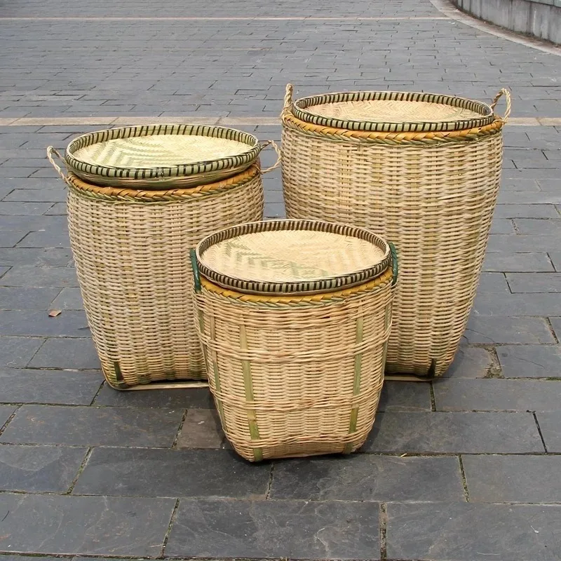 Pure handmade bamboo woven large bamboo basket bamboo woven supermarket hotel characteri 
Pure handmade bamboo woven large bamboo basket bamboo woven supermarket hotel characteri
