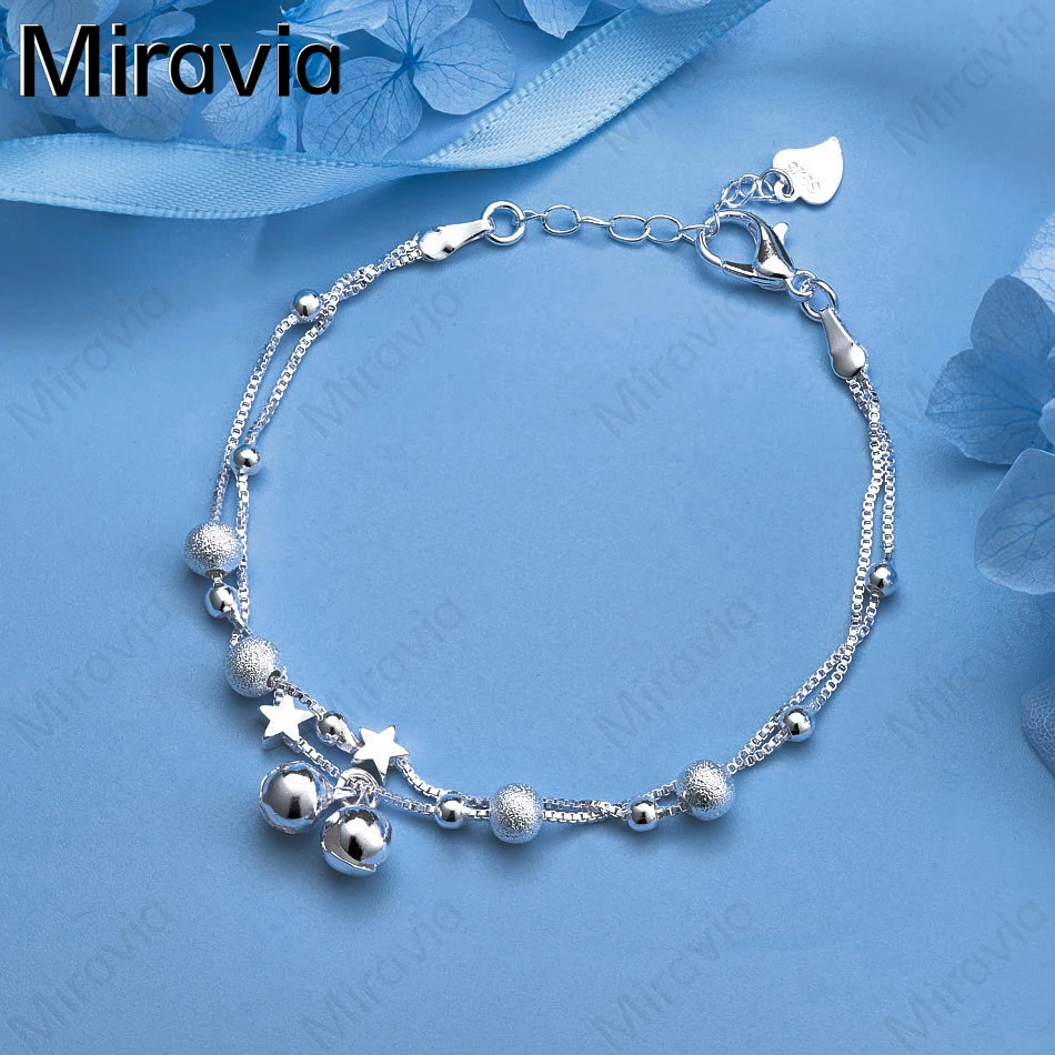 Miravia 925 Sterling Silver Double Layered Star Bell Bracelet Women Fashion Charm Party Jewelry
Miravia 925 Sterling Silver Double Layered Star Bell Bracelet Women Fashion Charm Party Jewelry