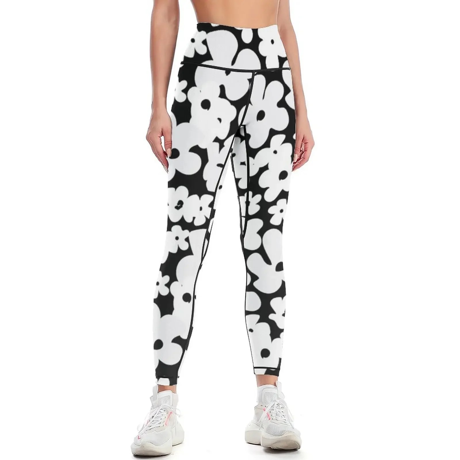 Black and White Daisy Pattern Leggings Sweatpants Women sports Pants sport Women's sportswear Womens Leggings
Black and White Daisy Pattern Leggings Sweatpants Women sports Pants sport Women's sportswear Womens Leggings