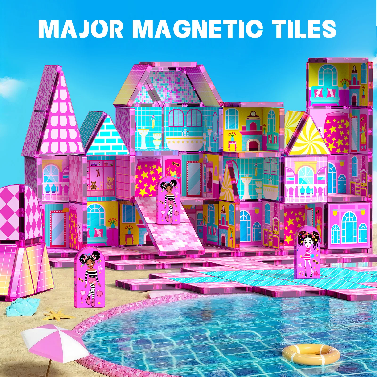 52PCS Magnetic building block toys educational toys with animal cartoon magnetic props Boys and Girls Holiday Birthday Gifts
52PCS Magnetic building block toys educational toys with animal cartoon magnetic props Boys and Girls Holiday Birthday Gifts