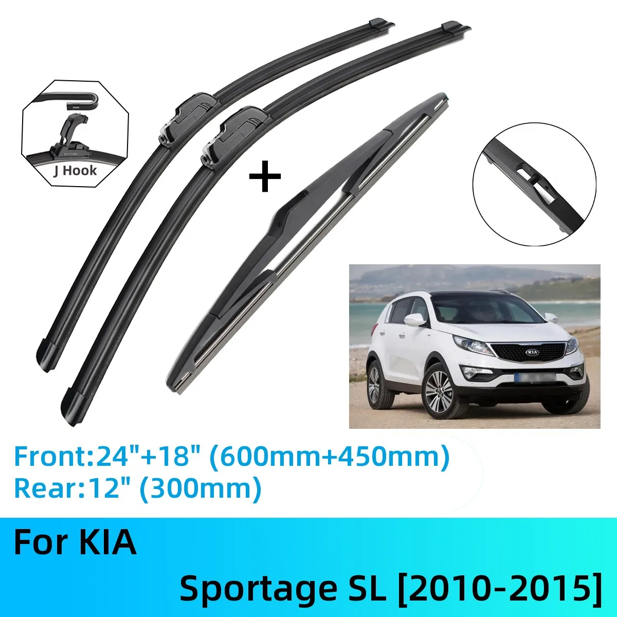 For KIA Sportage SL Front Rear Wiper Blades Brushes Cutter Accessories J U Hook 2010-2015 2010 2011 2012 2013 2014 2015
For KIA Sportage SL Front Rear Wiper Blades Brushes Cutter Accessories J U Hook 2010-2015 2010 2011 2012 2013 2014 2015