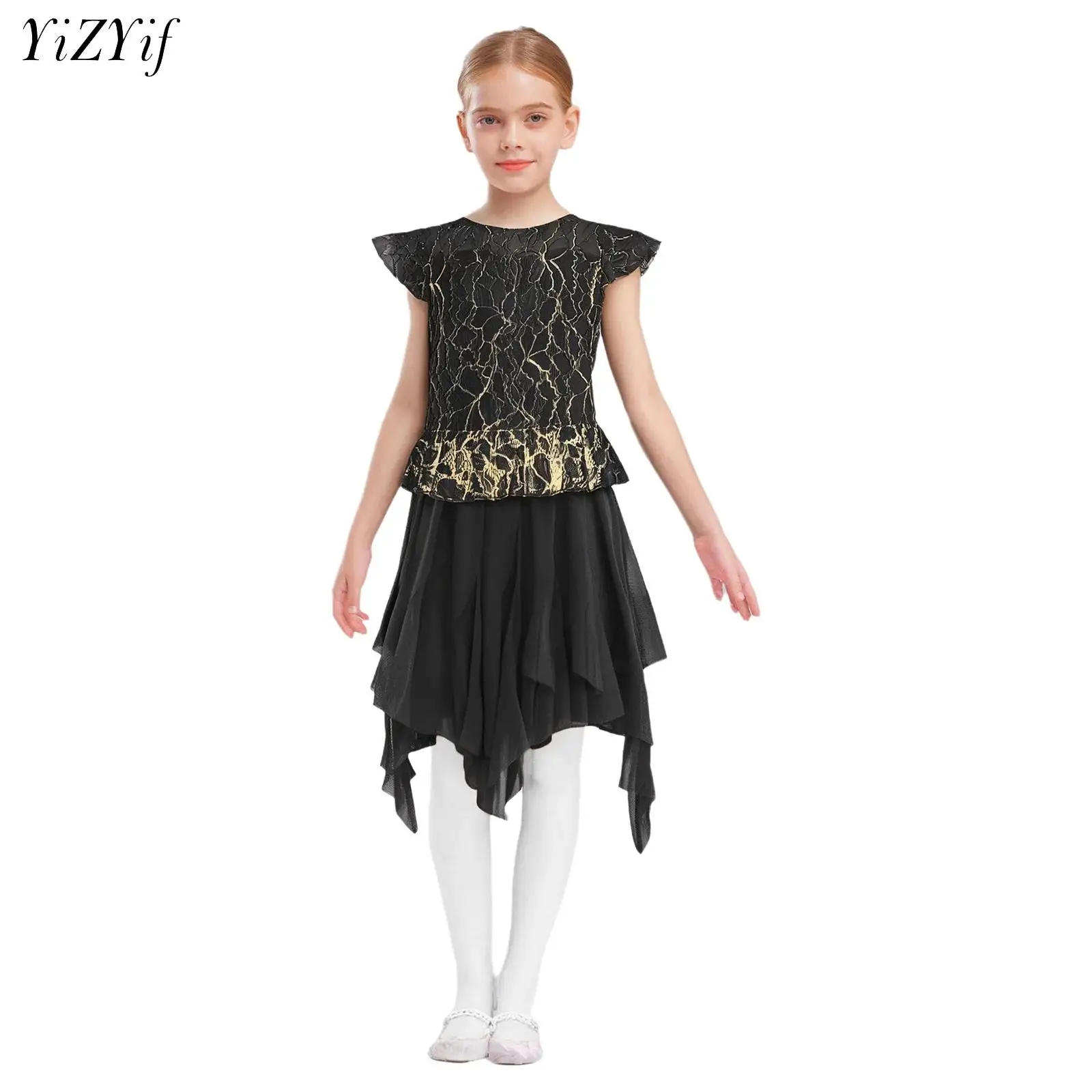 Kids Girls Lyrical Dance Dress Elegant Lace Bodice Ballet Figure Skating Gymnastics Leotard Modern Stage Performance Costume
Kids Girls Lyrical Dance Dress Elegant Lace Bodice Ballet Figure Skating Gymnastics Leotard Modern Stage Performance Costume