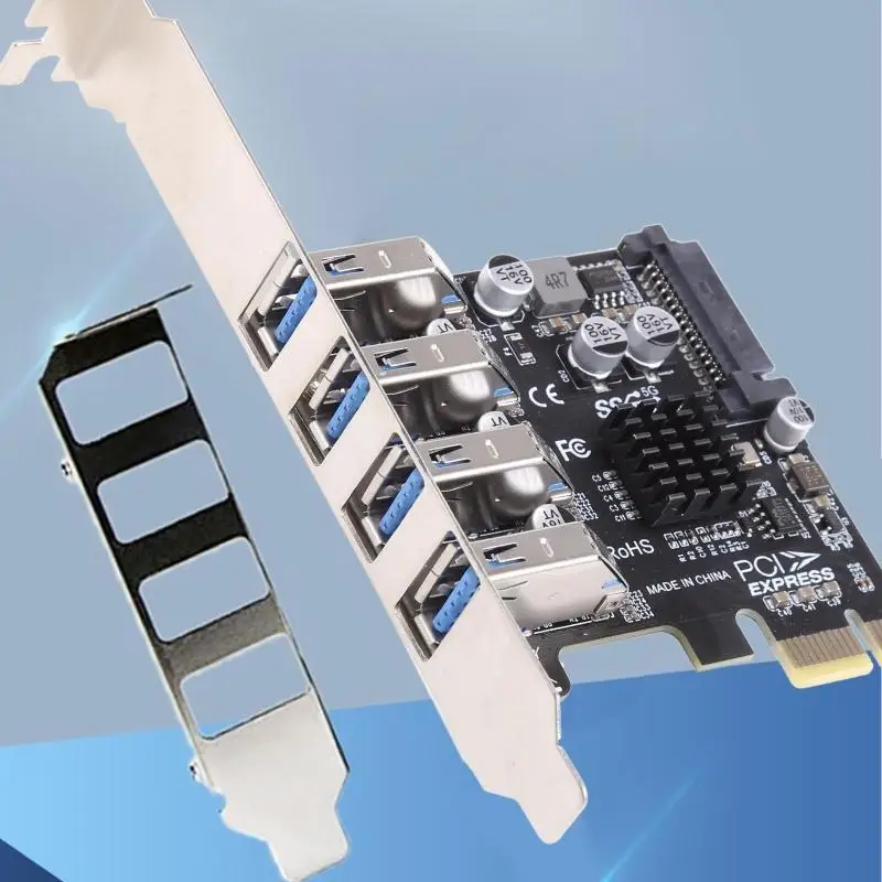 652F Низкопрофильный 4-портовый концентратор PCI-E-USB 5 Гбит/с для адаптера карты экспресс-расширения
652F Низкопрофильный 4-портовый концентратор PCI-E-USB 5 Гбит/с для адаптера карты экспресс-расширения