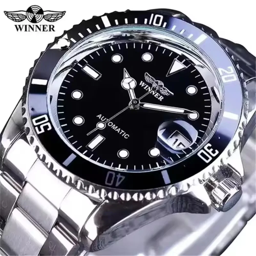 Classic Mechanical Watch Luxury Brand Business Men's Automatic Watch with Rotatable Bezel Luminous Dial Stainless Steel Strap Clock
Classic Mechanical Watch Luxury Brand Business Men's Automatic Watch with Rotatable Bezel Luminous Dial Stainless Steel Strap Clock