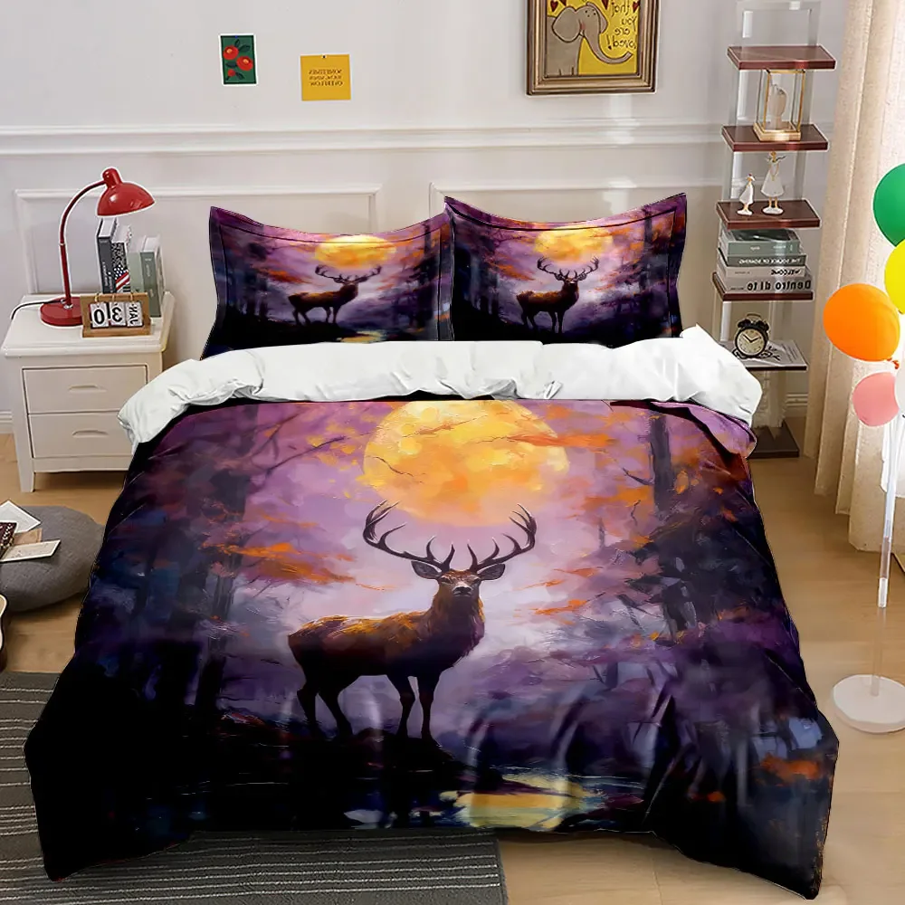 Deer Forest Canvas Art Set Soft Comfortable Duvet Cover Bedding Set Included 1*Duvet Cover & 2*Pillowcases, gift
Deer Forest Canvas Art Set Soft Comfortable Duvet Cover Bedding Set Included 1*Duvet Cover & 2*Pillowcases, gift