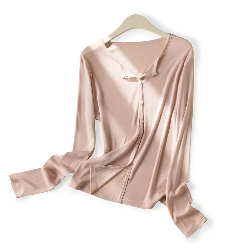 Button Front Lyocell Cardigan Jersey Long Sleeve Shirt Tops Women
Button Front Lyocell Cardigan Jersey Long Sleeve Shirt Tops Women