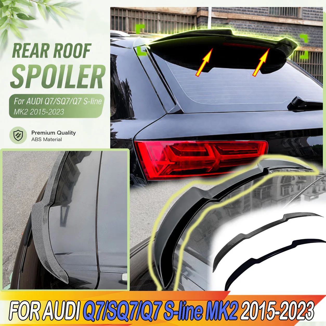 Rear Trunk Roof Lip Spoiler Splitter Wing for AUDI Q7/SQ7/Q7 S-line MK2 2015-2023 Airfoil Guard Protector Cover Body Kit Tuning
Rear Trunk Roof Lip Spoiler Splitter Wing for AUDI Q7/SQ7/Q7 S-line MK2 2015-2023 Airfoil Guard Protector Cover Body Kit Tuning