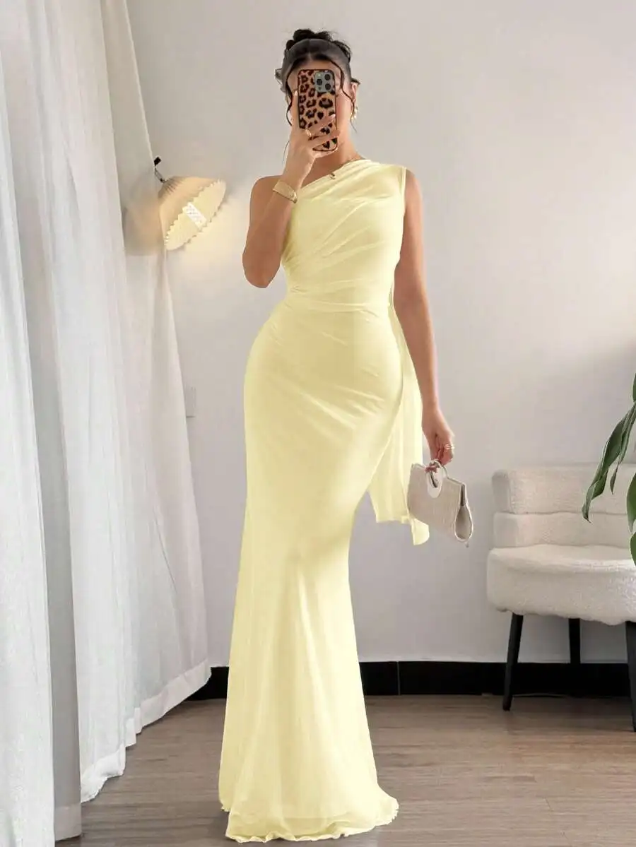 Elegant Asymmetrical One-Shoulder Bodycon Maxi Dress For Prom Party Wedding Guest
Elegant Asymmetrical One-Shoulder Bodycon Maxi Dress For Prom Party Wedding Guest