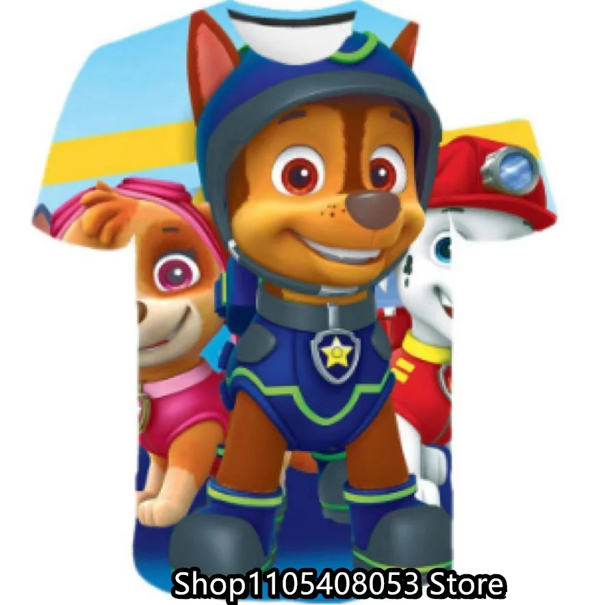 PAW Patrol Children 3d T-Shirts Cartoon Chase Short Sleeves Top Tees Fashion Anime Girls Boys Shirts Kids Summer Clothes Gift
PAW Patrol Children 3d T-Shirts Cartoon Chase Short Sleeves Top Tees Fashion Anime Girls Boys Shirts Kids Summer Clothes Gift