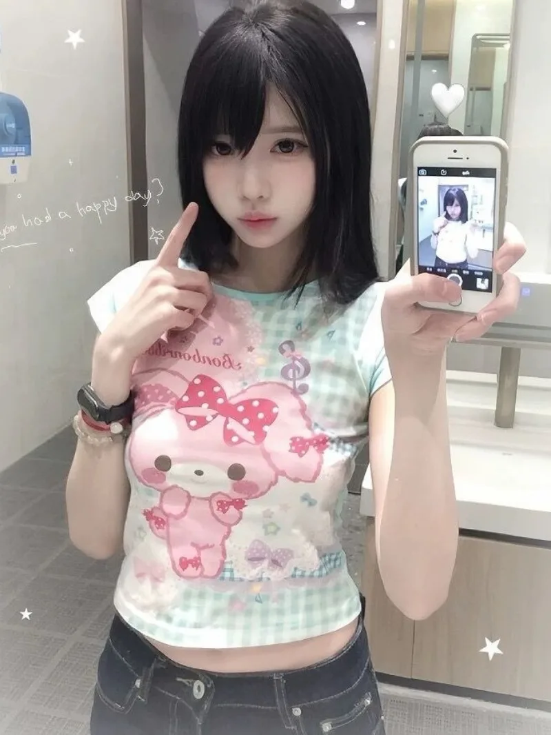 Japanese Plaid Fairy Tshirts Harajuku Kawaii Cartoon Print Casual Crop Tops T-shirt Women Y2k Aesthetic Summer Cute Grunge Tees
Japanese Plaid Fairy Tshirts Harajuku Kawaii Cartoon Print Casual Crop Tops T-shirt Women Y2k Aesthetic Summer Cute Grunge Tees