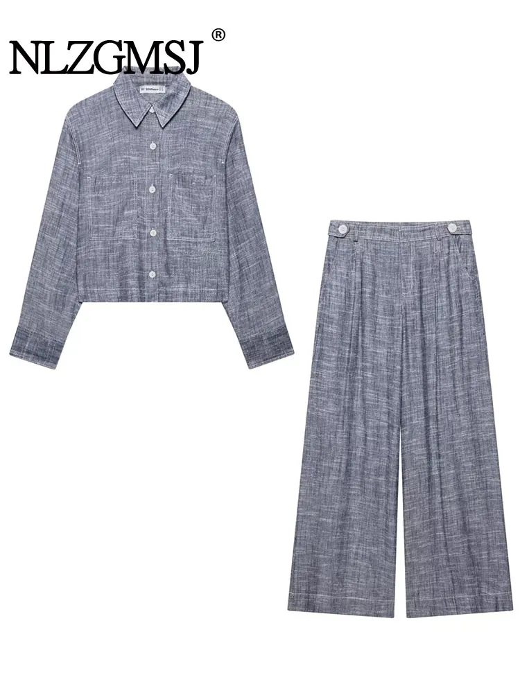 2025 Summer Vintage Casual Solid Women Suit Single Breasted Turn-down Collar Blouse Loose Long Pants Fashion Holiday Sets
2025 Summer Vintage Casual Solid Women Suit Single Breasted Turn-down Collar Blouse Loose Long Pants Fashion Holiday Sets
