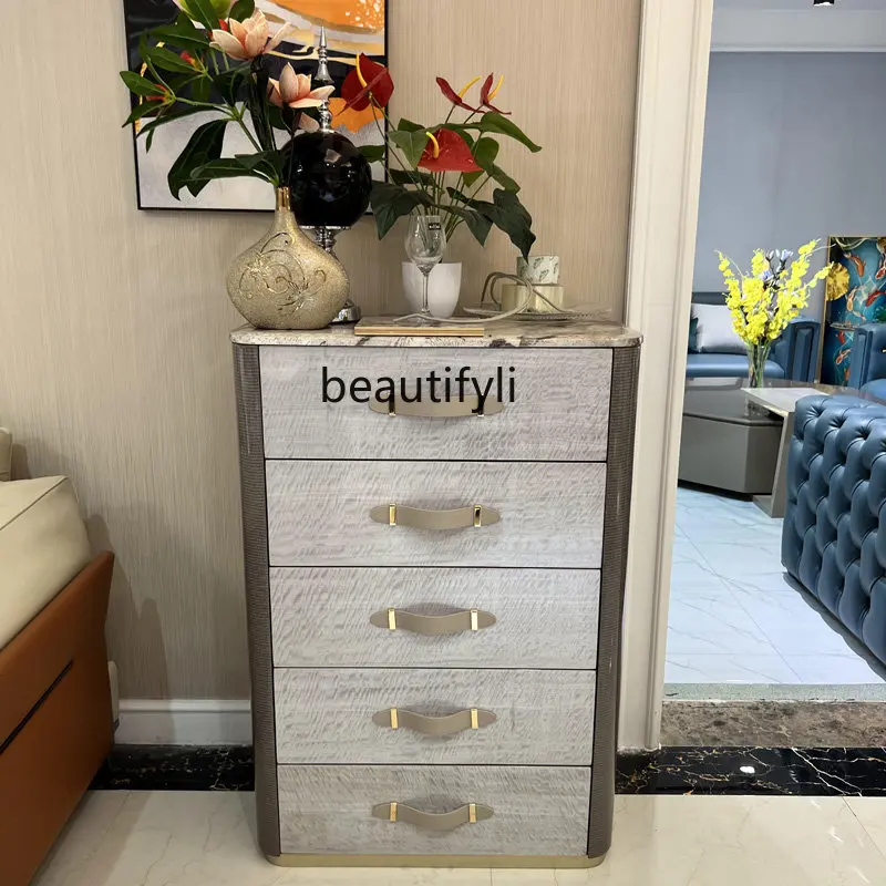 Italian Light Luxury and Simplicity Marble Chest of Drawers Large and Small Apartment Type Bedroom Storage Cabinet
Italian Light Luxury and Simplicity Marble Chest of Drawers Large and Small Apartment Type Bedroom Storage Cabinet
