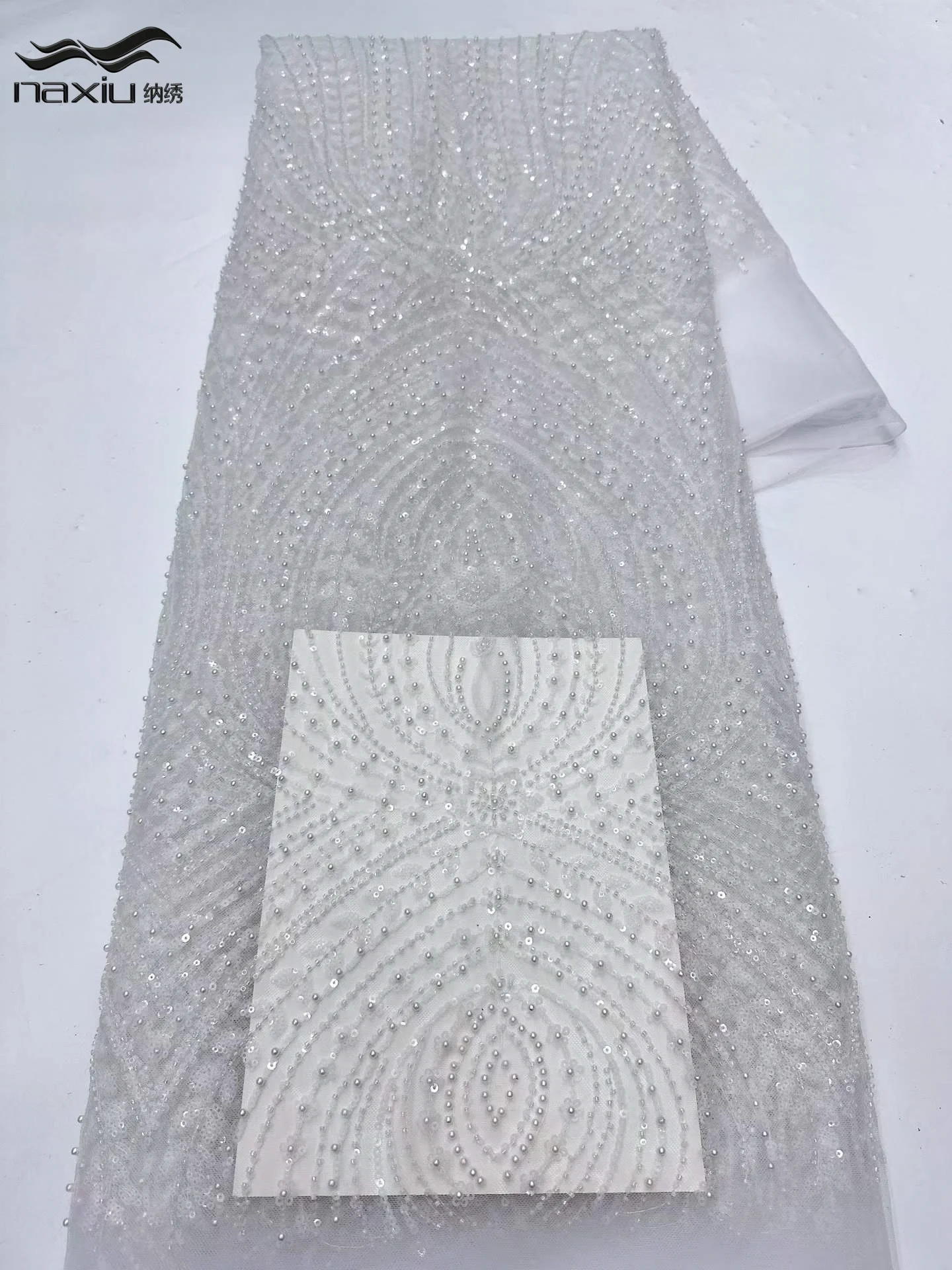 Madison White Hot Sale Top Quality Luxury Fashion Design Fabric Handmade Embroidery Net Lace Beads Sequins For Women Wedding
Madison White Hot Sale Top Quality Luxury Fashion Design Fabric Handmade Embroidery Net Lace Beads Sequins For Women Wedding