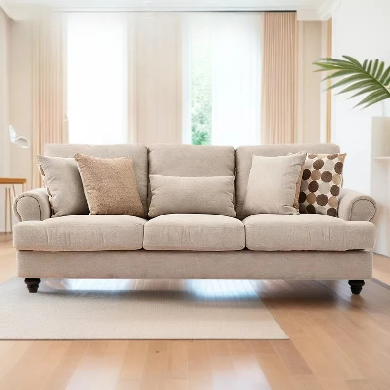 Modern simple living room solid wood sofa combination cotton and linen fabric sofa
Modern simple living room solid wood sofa combination cotton and linen fabric sofa