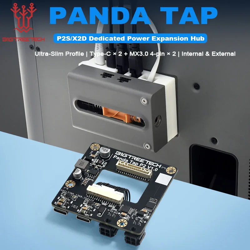 BIGTREETECH Panda Tap Dedicated Power Expansion Hub 5V Type-C & 24V Ports For Bambu Lab P2S/X2D 3D Printer Accessories Like Fit
BIGTREETECH Panda Tap Dedicated Power Expansion Hub 5V Type-C & 24V Ports For Bambu Lab P2S/X2D 3D Printer Accessories Like Fit