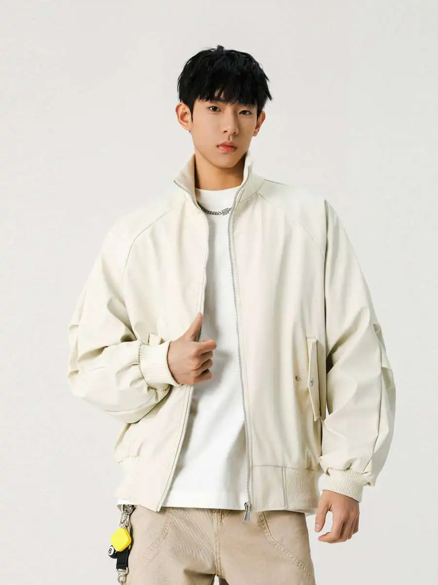 Men's Stand Collar PU Leather Jaet Spring Faion ort Sle Baseball Flight Jaet Street High Sle Spring Outerwear
Men's Stand Collar PU Leather Jaet Spring Faion ort Sle Baseball Flight Jaet Street High Sle Spring Outerwear