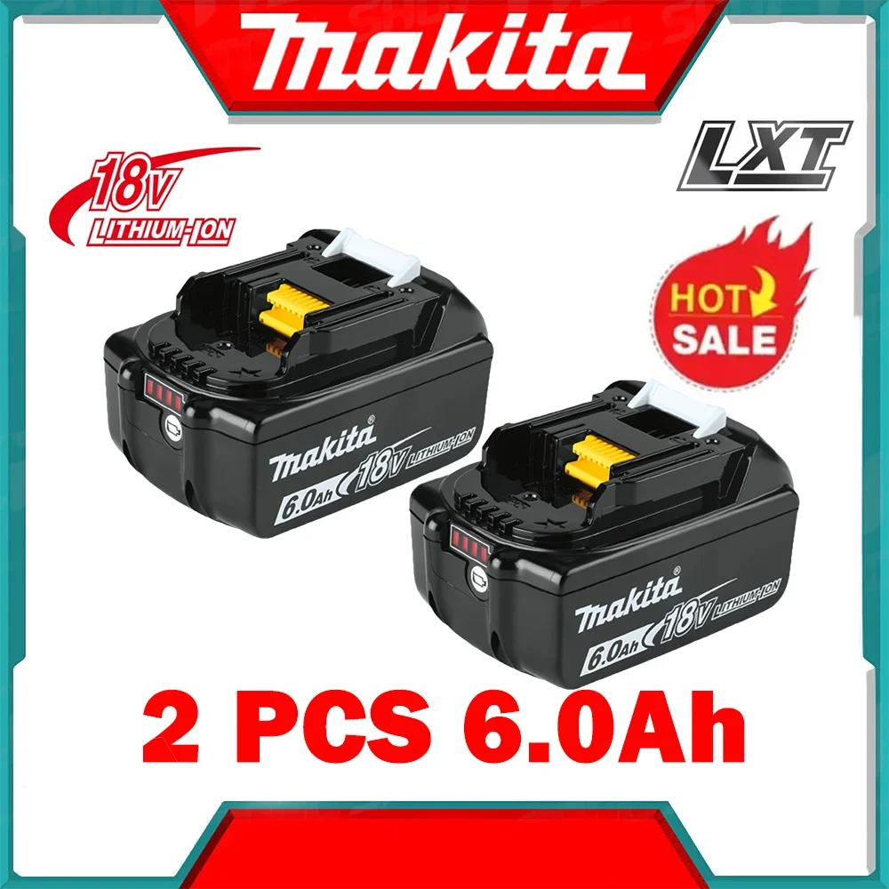 Makita 18V 6.0Ah rechargeable battery, suitable for Makita BL1840 BL1830 BL1830B BL1850 BL1850B power tool battery
Makita 18V 6.0Ah rechargeable battery, suitable for Makita BL1840 BL1830 BL1830B BL1850 BL1850B power tool battery