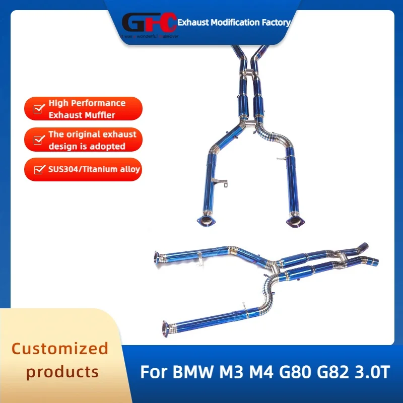 Передняя выхлопная труба GFC для BMW M3 M4 G80 G82 3.0T 2021-2024, высокопроизводительная выхлопная система автомобиля из нержавеющей стали 304
Передняя выхлопная труба GFC для BMW M3 M4 G80 G82 3.0T 2021-2024, высокопроизводительная выхлопная система автомобиля из нержавеющей стали 304