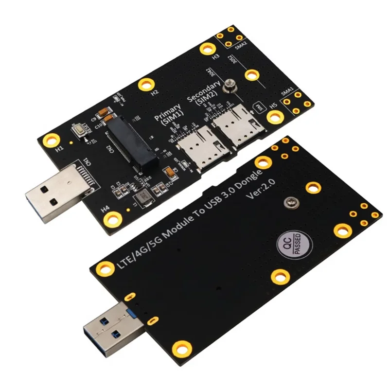 NGFF M.2 to USB 3.0 adapter with double NANO SIM card slots for 4G 5G Module EM06-E EM12-G EM160R-GL L860-GL RM520N-GL RM530N-GL
NGFF M.2 to USB 3.0 adapter with double NANO SIM card slots for 4G 5G Module EM06-E EM12-G EM160R-GL L860-GL RM520N-GL RM530N-GL