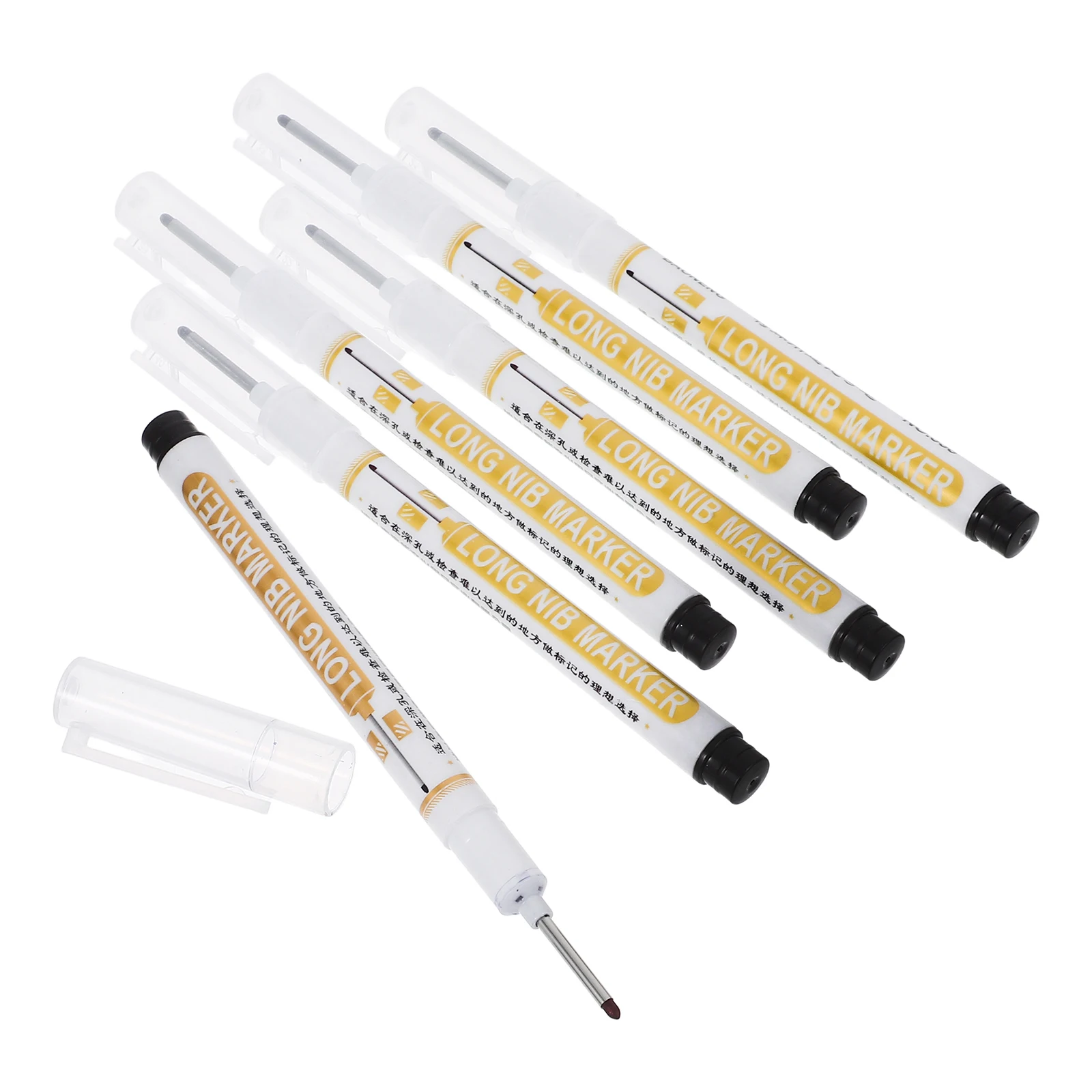 6pcs Construction Carpenter Marker Pen Woodworking Tools Long Tip Oil Based Ink Fade Resistant Durable Plastic Pencil Efficient
6pcs Construction Carpenter Marker Pen Woodworking Tools Long Tip Oil Based Ink Fade Resistant Durable Plastic Pencil Efficient