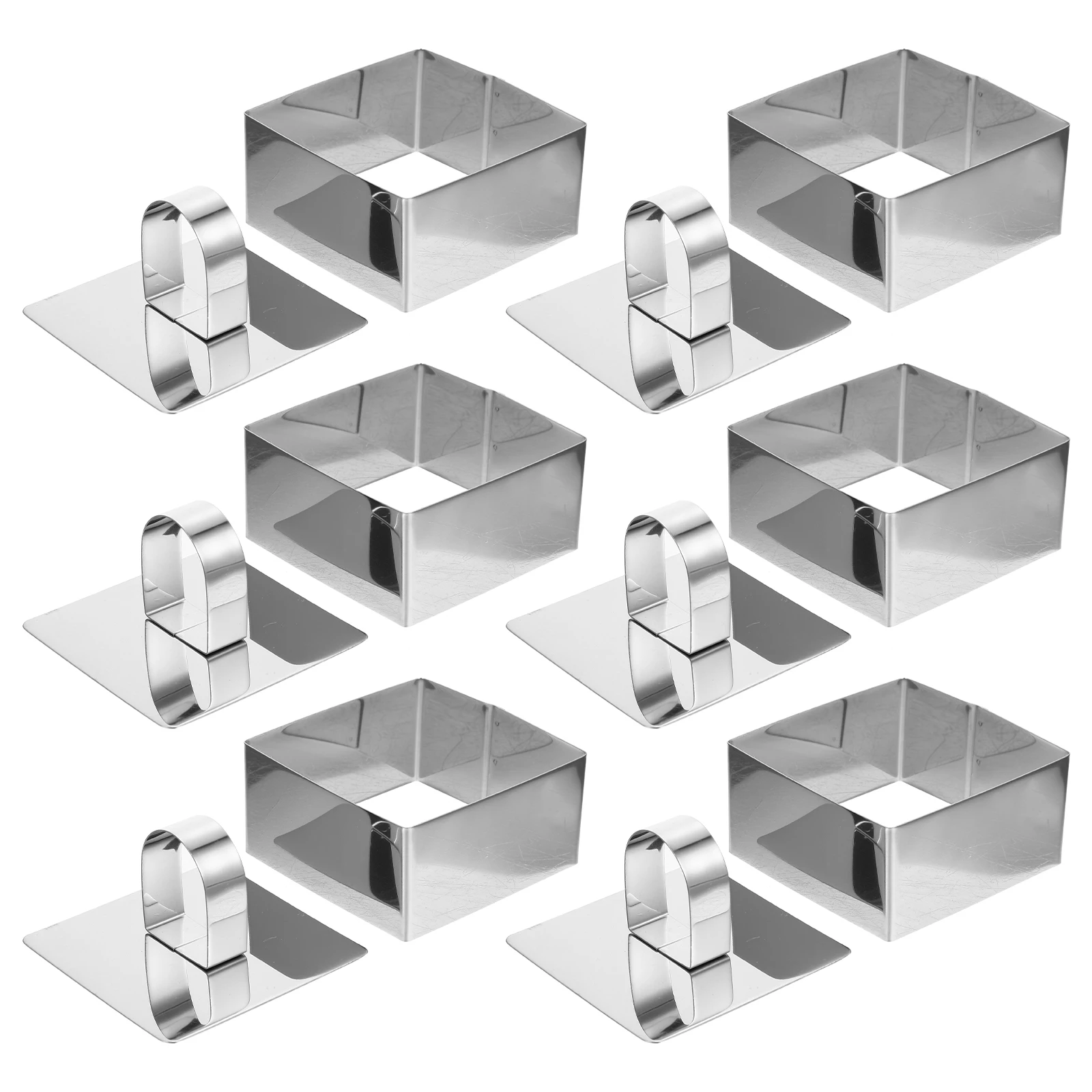 6 Sets Ring Molds Stainless Steel Mousse Mold Square Baking Tools Professional Cake Mousse Mold Cake Supplies Non Stick Easy
6 Sets Ring Molds Stainless Steel Mousse Mold Square Baking Tools Professional Cake Mousse Mold Cake Supplies Non Stick Easy