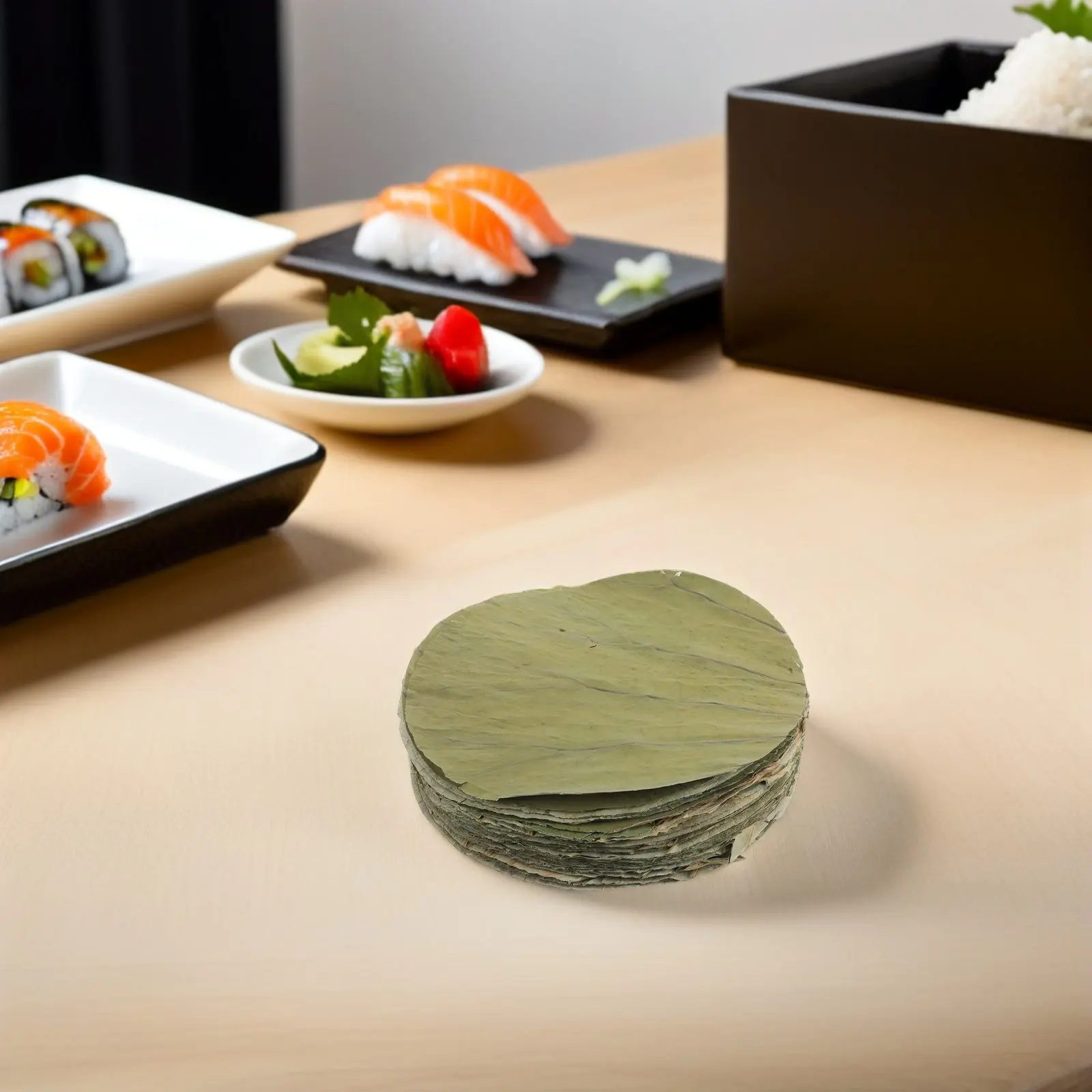 200Pcs Lotus Leaf Sushi Plate Decoration Dried Round Shape 16Cm Sushi Serving Liner Party Buffet Platter Liner Asian Food Wrap
200Pcs Lotus Leaf Sushi Plate Decoration Dried Round Shape 16Cm Sushi Serving Liner Party Buffet Platter Liner Asian Food Wrap