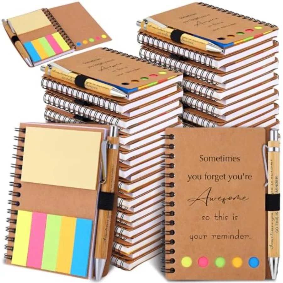 40 Sets Employee Appreciation Gifts Inspirational Spiral Notebooks with Sticky Notes Notepads Bamboo Ballpoint Pens Bulk for Co
40 Sets Employee Appreciation Gifts Inspirational Spiral Notebooks with Sticky Notes Notepads Bamboo Ballpoint Pens Bulk for Co