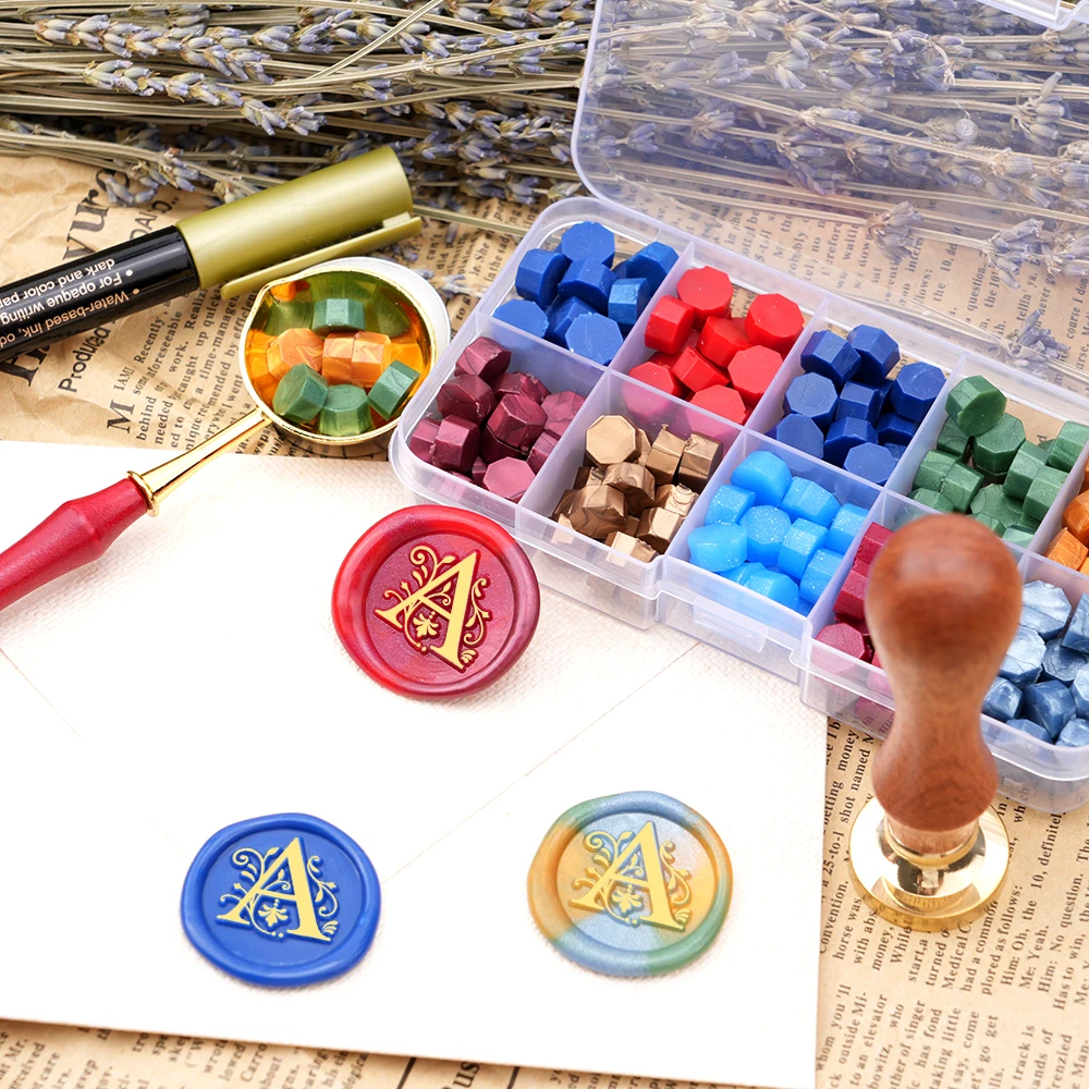 A-Z letter Wax Seal Stamp Kit with 200pcs Sealing Wax Beads, Great for Embellishment of Wedding Invitations, Wine Packages, Gift
A-Z letter Wax Seal Stamp Kit with 200pcs Sealing Wax Beads, Great for Embellishment of Wedding Invitations, Wine Packages, Gift