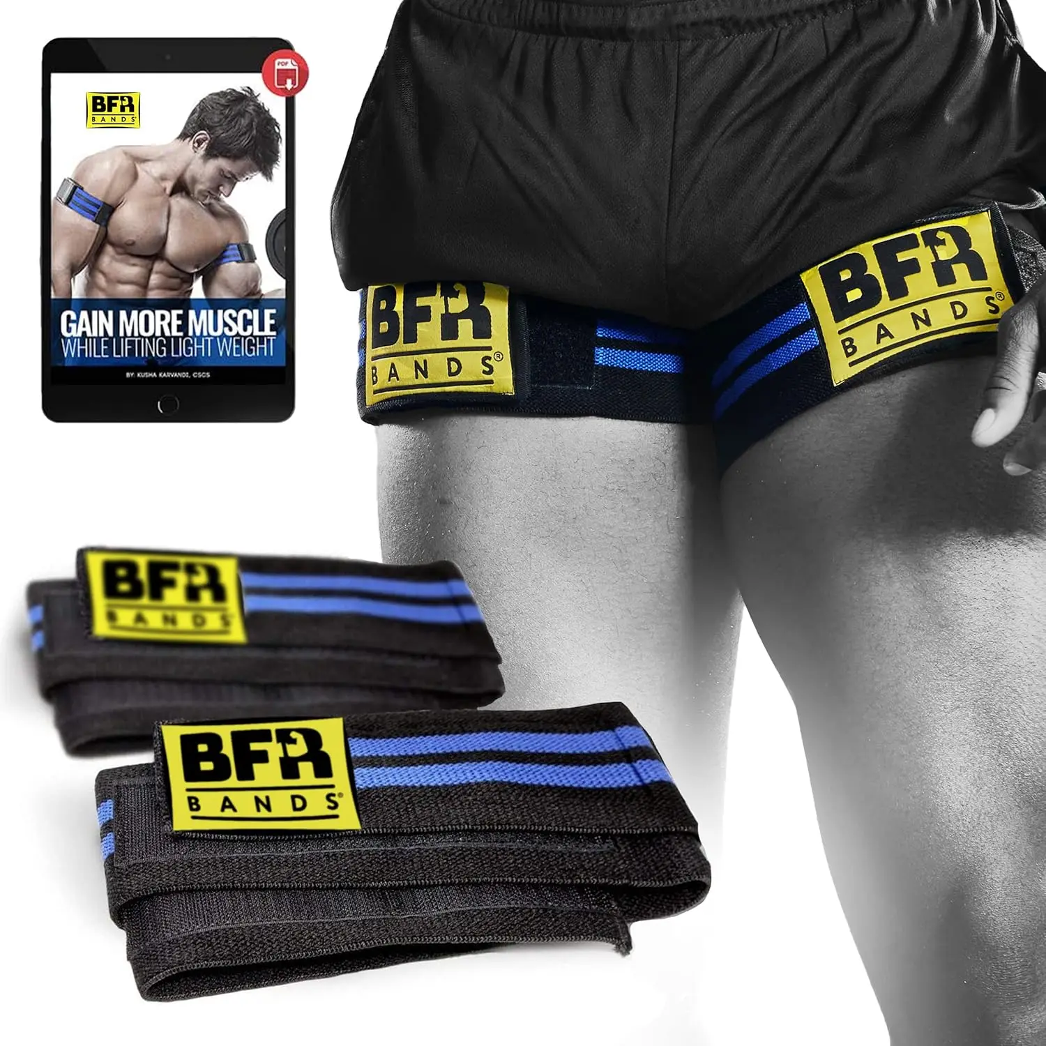 Blood Flow Restriction Bands - 2 Pack for Legs, Glutes, 3-Inch Wide Straps - DoubleWrap Occlusion Bands for Gym & Weight Lifting
Blood Flow Restriction Bands - 2 Pack for Legs, Glutes, 3-Inch Wide Straps - DoubleWrap Occlusion Bands for Gym & Weight Lifting
