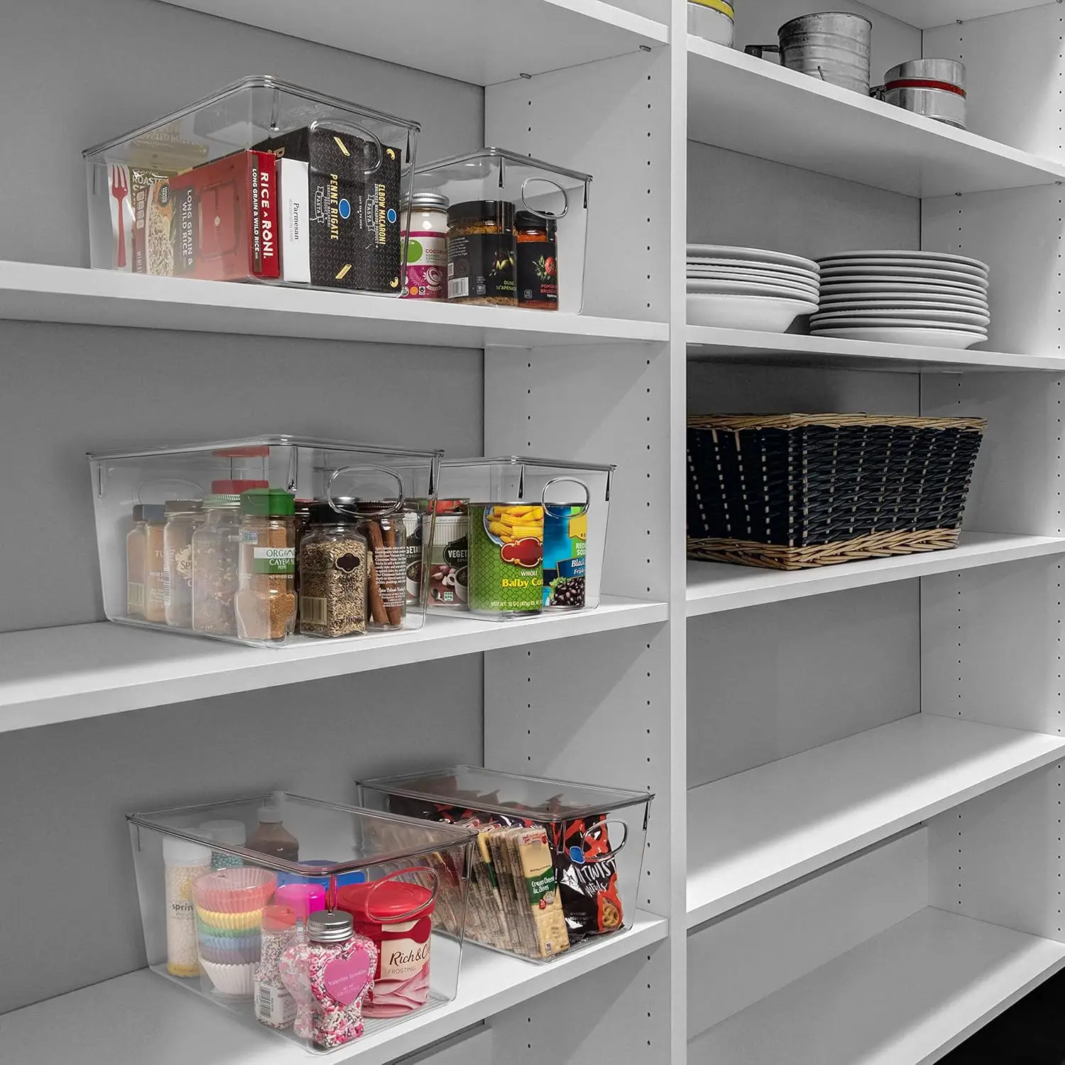 Plastic Storage Bins with lids – Perfect Pantry Organization and Storage – Fridge Organizer
Plastic Storage Bins with lids – Perfect Pantry Organization and Storage – Fridge Organizer