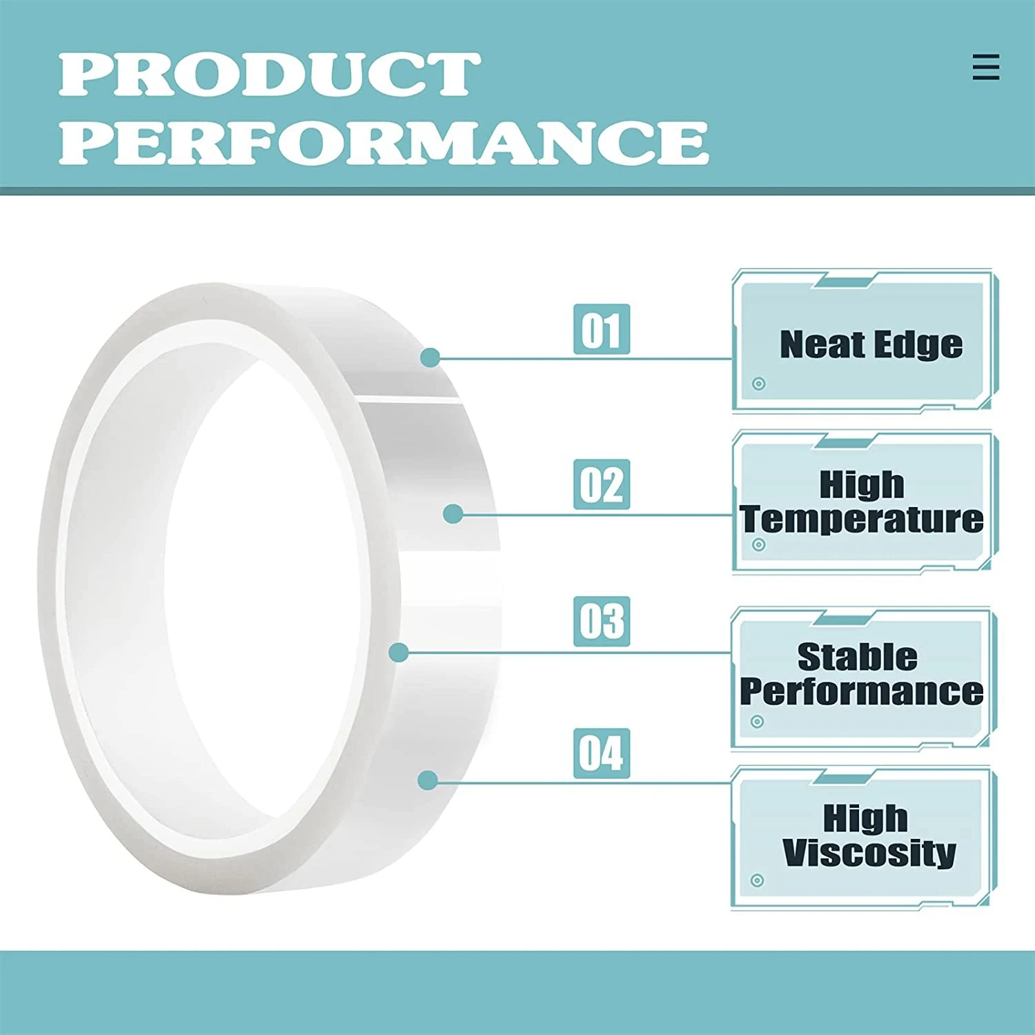 AEE2-4 Rolls 20Mm X33M(108Ft) Clear Heat Tape For Htv Electrical Tape Transparent High Temperature Sublimation Heat Resistant
AEE2-4 Rolls 20Mm X33M(108Ft) Clear Heat Tape For Htv Electrical Tape Transparent High Temperature Sublimation Heat Resistant