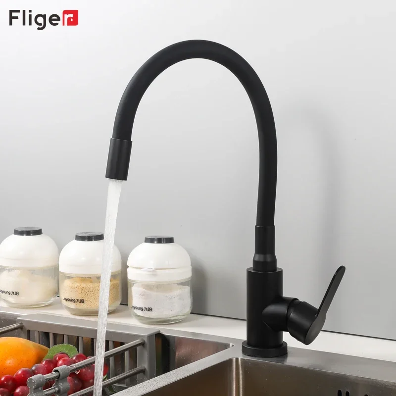 Fliger Black Kitchen Faucets Stainless Steel Kitchen Sink Mixer Tap Stream Sprayer Head Mixer Tap Torneira Cozinha
Fliger Black Kitchen Faucets Stainless Steel Kitchen Sink Mixer Tap Stream Sprayer Head Mixer Tap Torneira Cozinha