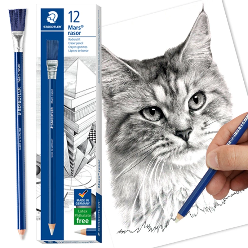 1/3PCS STAEDTLER Mars Rasor 526 61 Highlight Eraser Pencil with Brush for Pinpoint Erasing Phthalate and Latex Free Drawing
1/3PCS STAEDTLER Mars Rasor 526 61 Highlight Eraser Pencil with Brush for Pinpoint Erasing Phthalate and Latex Free Drawing