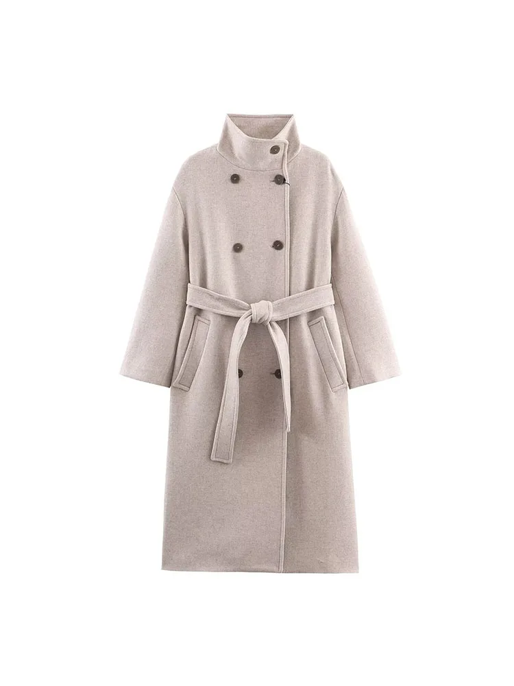 2025 Women Autumn Winter Wool Blends Coats Casual Loose Turtleneck Double Breasted Sashes Female Elegant Street Outerwear
2025 Women Autumn Winter Wool Blends Coats Casual Loose Turtleneck Double Breasted Sashes Female Elegant Street Outerwear