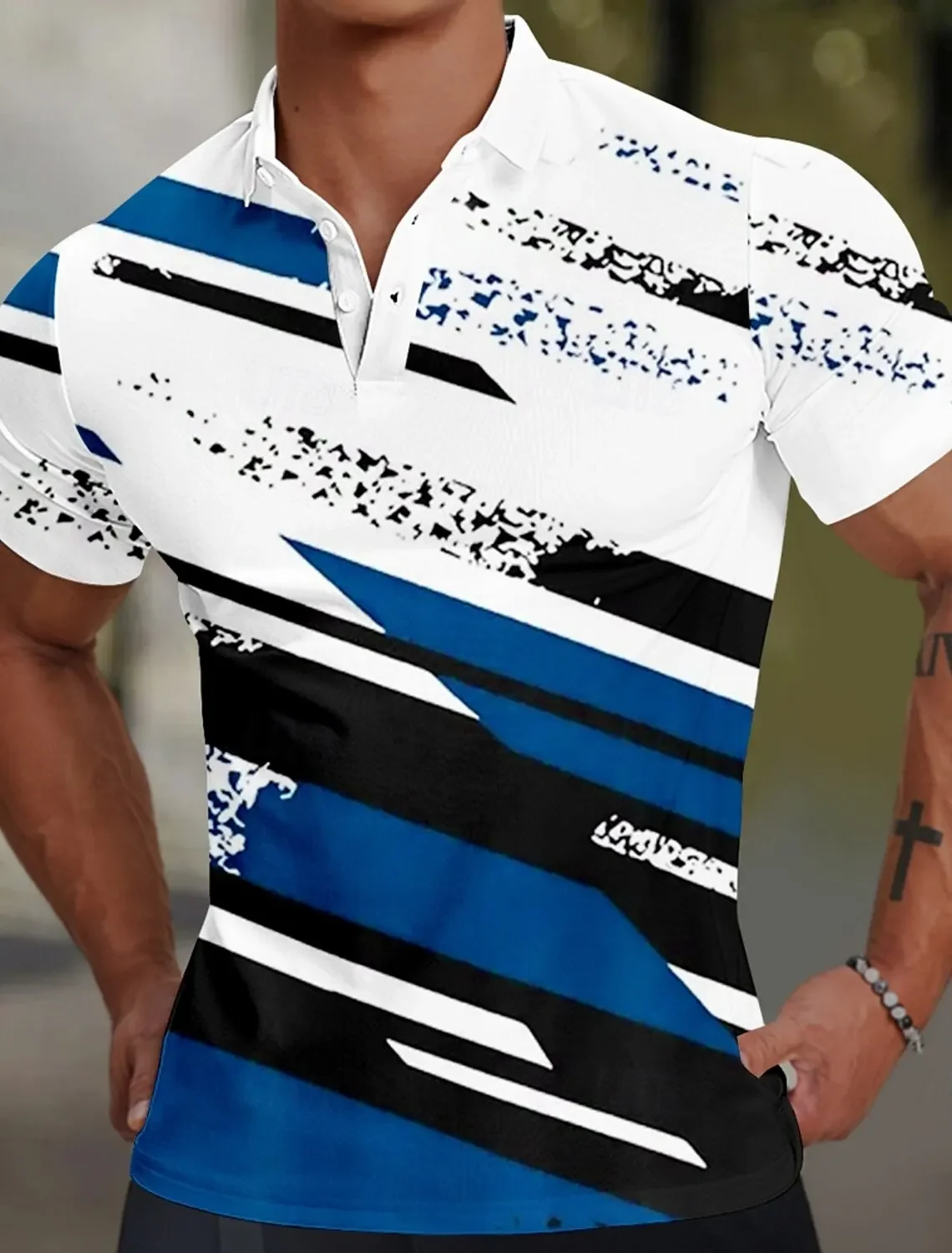 Men's Geometic Line Polo Shirts Golf Shirts Short Sleeve Polo Shirts Collared Shirt Sportswear Casual Vacation Wear Party Shirts
Men's Geometic Line Polo Shirts Golf Shirts Short Sleeve Polo Shirts Collared Shirt Sportswear Casual Vacation Wear Party Shirts