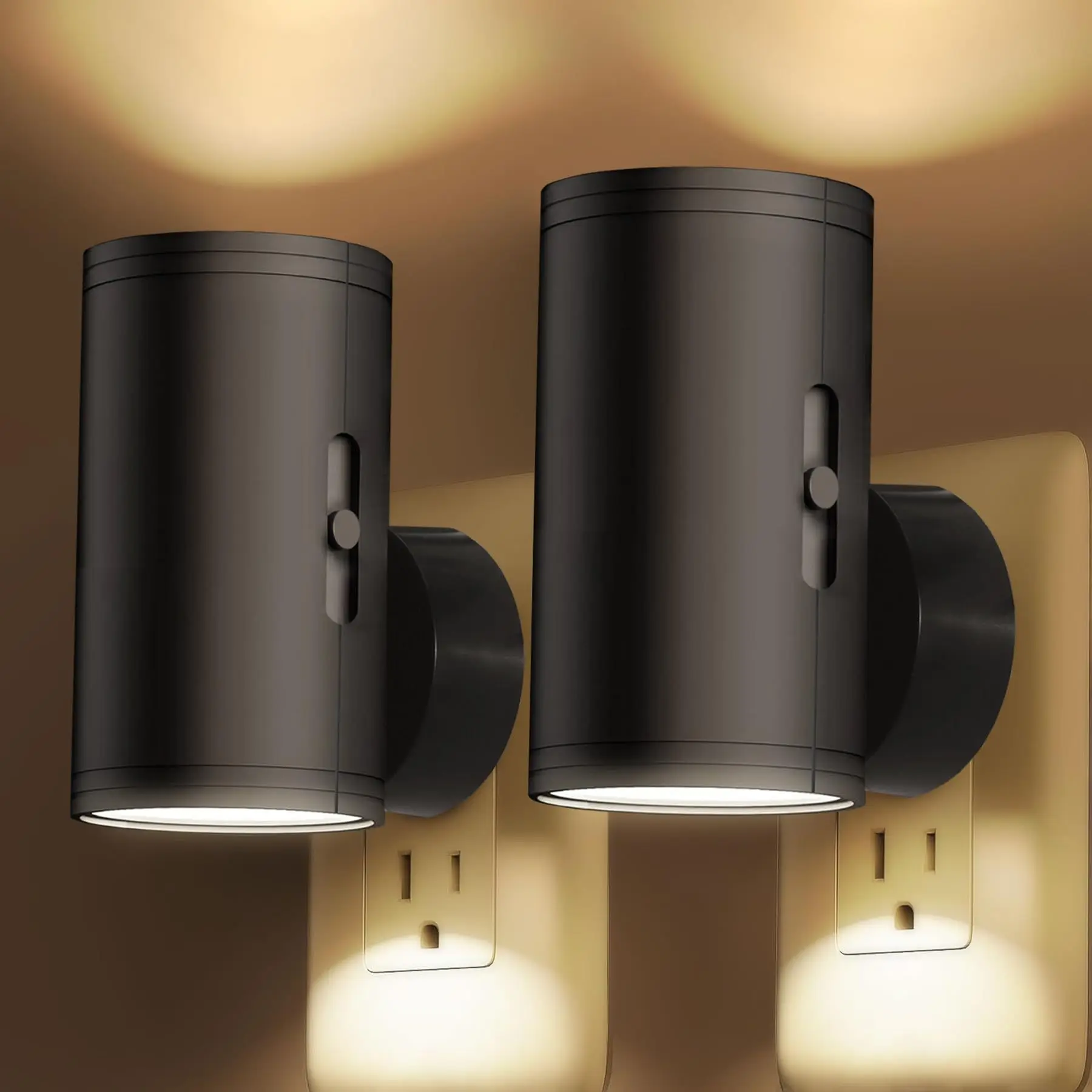 Adjustable LED Night Light with PIR Motion Sensor - Manual Brightness Control, Plug-in Wall Lamp for Hallway/Bedroom/Bathroom, Black
Adjustable LED Night Light with PIR Motion Sensor - Manual Brightness Control, Plug-in Wall Lamp for Hallway/Bedroom/Bathroom, Black