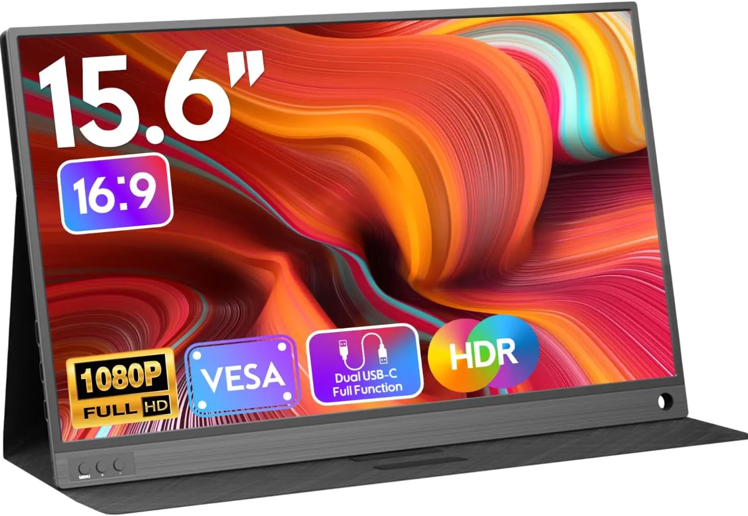 15,6-дюймовый портативный монитор, экран IPS 1080P FHD, USB-C HDMI для ноутбуков, ПК, Mac, телефонов, игровых консолей
15,6-дюймовый портативный монитор, экран IPS 1080P FHD, USB-C HDMI для ноутбуков, ПК, Mac, телефонов, игровых консолей