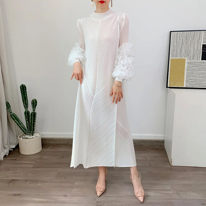 Miyake плиссированное модное повседневное женское платье для пожилых людей, однотонное темпераментное длинное свободное платье большого размера, новинка лета 2023 г.
Miyake плиссированное модное повседневное женское платье для пожилых людей, однотонное темпераментное длинное свободное платье большого размера, новинка лета 2023 г.