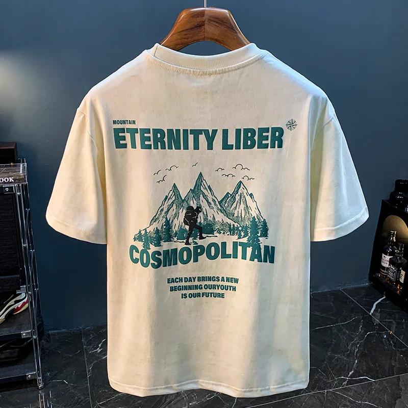 Short SleeveTMen's American-Style Loose T-shirt2024Summer Thin Trendy Versatile Top round Neck Printed Casual Men's Clothing
Short SleeveTMen's American-Style Loose T-shirt2024Summer Thin Trendy Versatile Top round Neck Printed Casual Men's Clothing