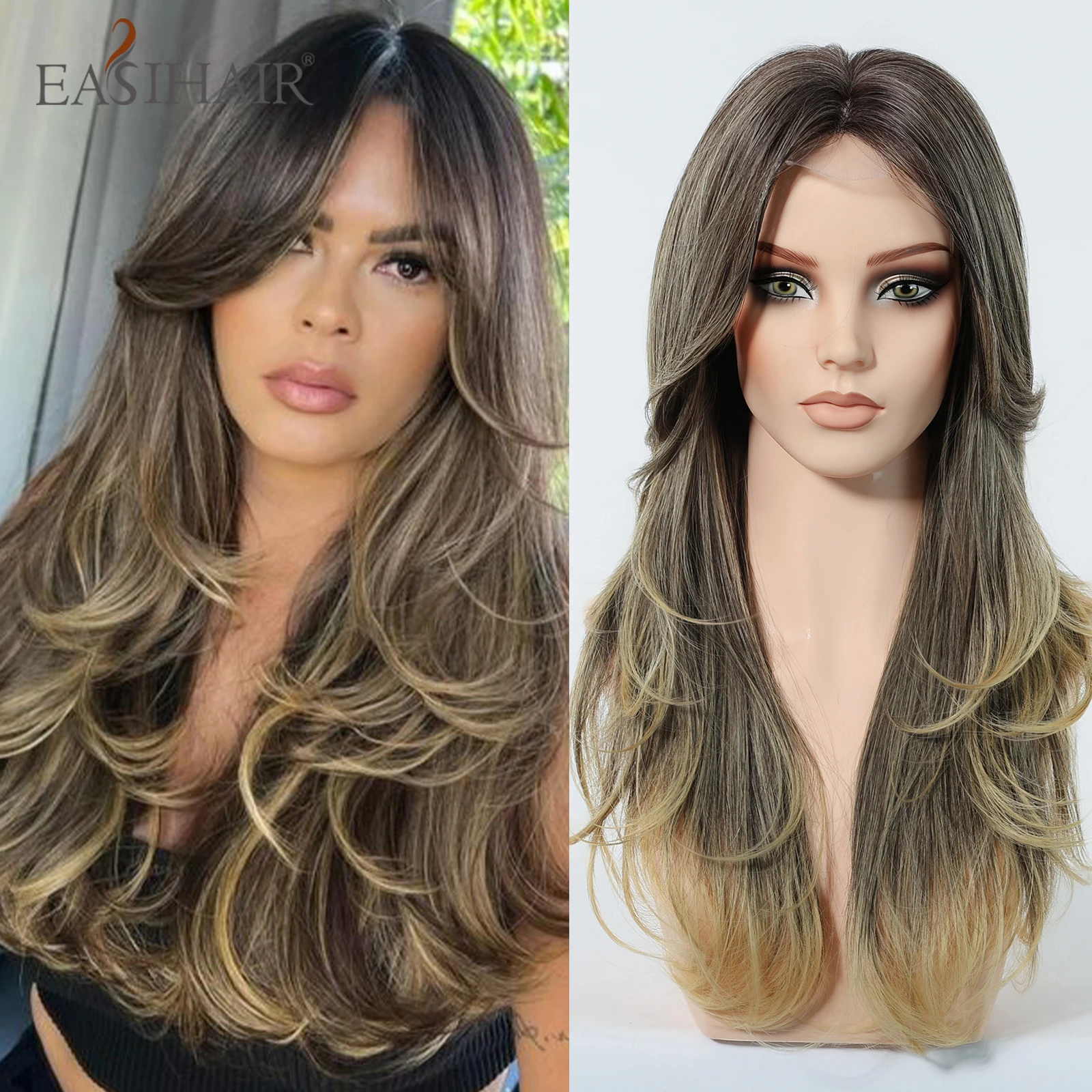 EASIHAIR Длинные прямые коричневые многослойные синтетические парики для женщин, кружевные фронтальные парики из натуральных волос, повседневные вечерние термостойкие
EASIHAIR Длинные прямые коричневые многослойные синтетические парики для женщин, кружевные фронтальные парики из натуральных волос, повседневные вечерние термостойкие