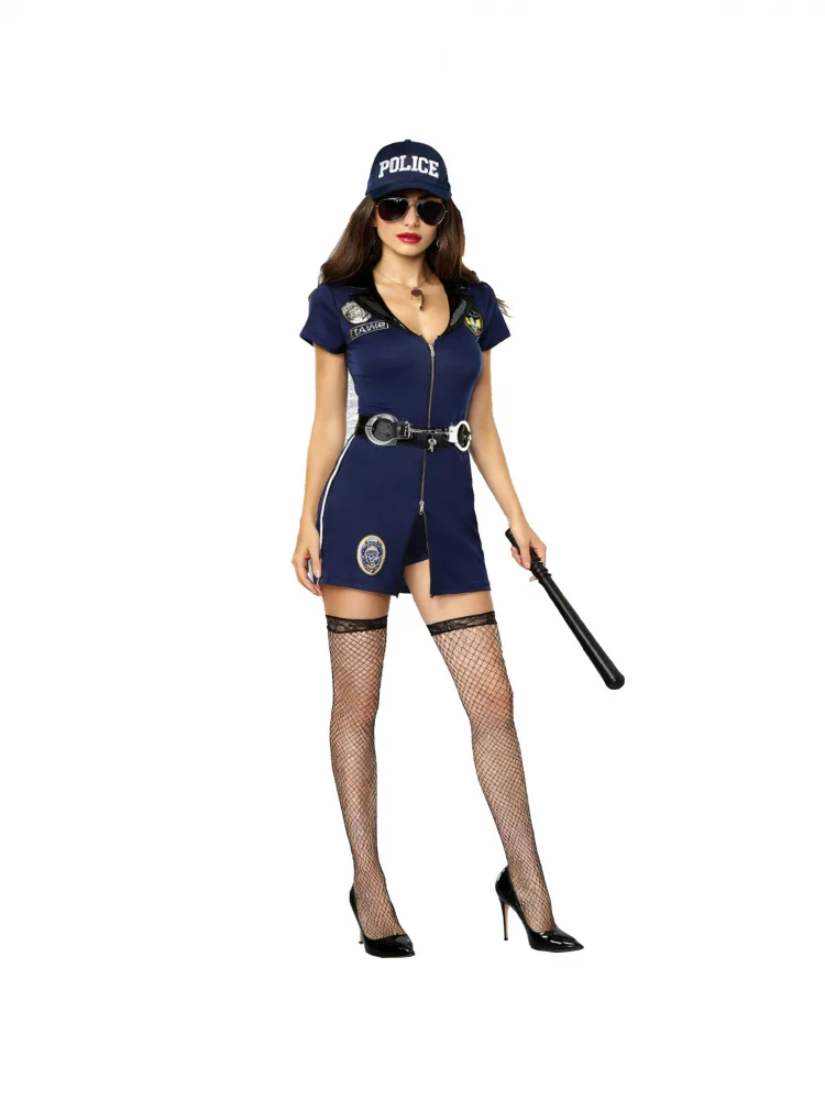 Sexy Police Women's Cosplay Onesie Party Stage Costume Deep Blue Role-playing Outfit Chinese Brand Women's Traditional Costume
Sexy Police Women's Cosplay Onesie Party Stage Costume Deep Blue Role-playing Outfit Chinese Brand Women's Traditional Costume