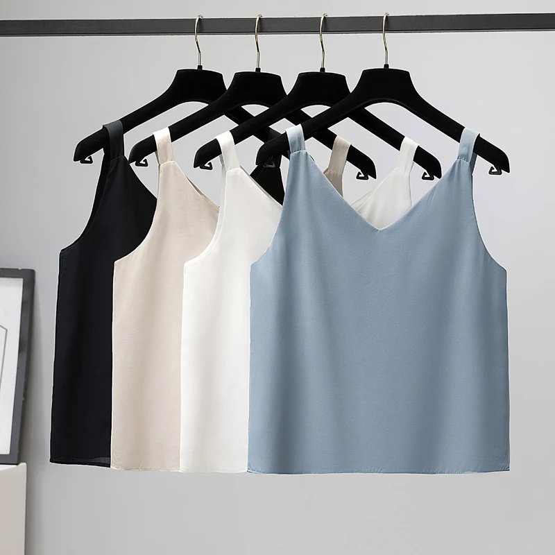 New 2024 womens wide-band v-neck suspenders double-layer chiffon shirt for summer outerwear with loose tops
New 2024 womens wide-band v-neck suspenders double-layer chiffon shirt for summer outerwear with loose tops