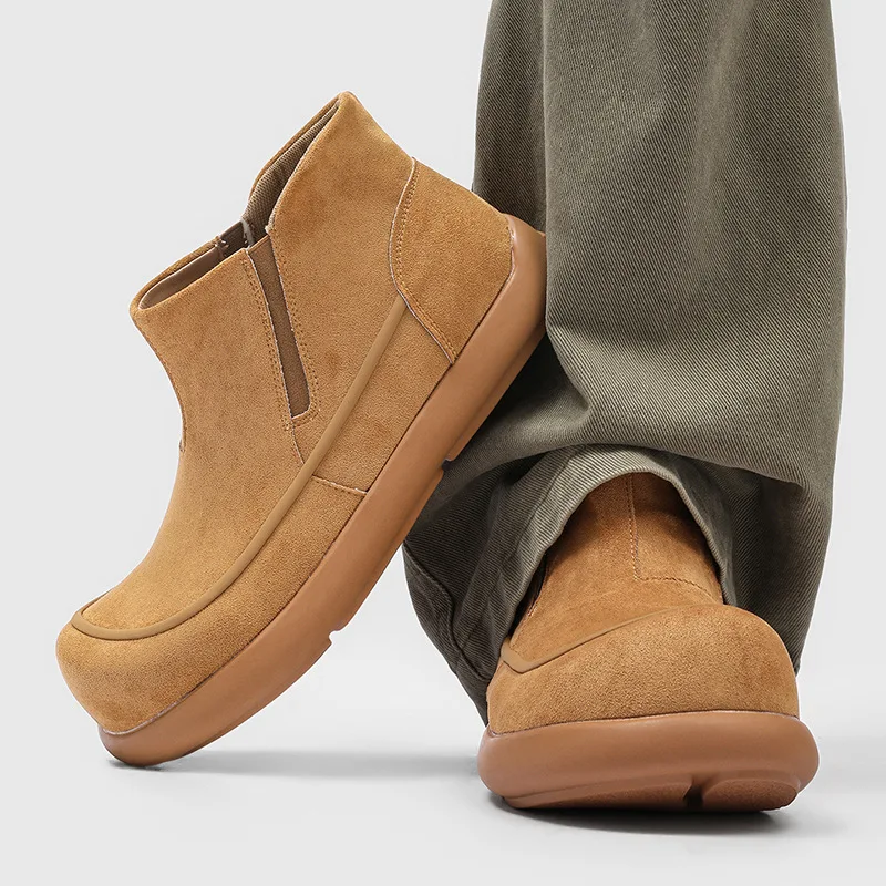 British style men's casual cow suede leather boots big toe slip-on shoes outdoors cowboy desert boot cool chelsea ankle botas
British style men's casual cow suede leather boots big toe slip-on shoes outdoors cowboy desert boot cool chelsea ankle botas