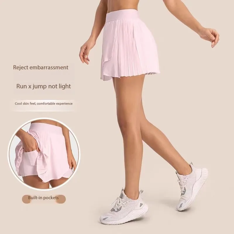 AI Yoga Tennis Ruffle Skirt Women Sports Running Sexy Fitness Skirt Explosion proof Dew Belt Pocket Golf Sports Shorts Skirts
AI Yoga Tennis Ruffle Skirt Women Sports Running Sexy Fitness Skirt Explosion proof Dew Belt Pocket Golf Sports Shorts Skirts