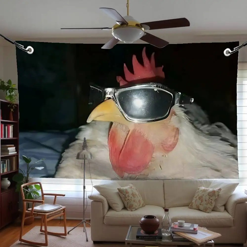 Cool Sunglasses Chicken Flag Tapestry Funny Banner For College Dorm Room Bedroom Outdoor Living Room Wall Decor Party
Cool Sunglasses Chicken Flag Tapestry Funny Banner For College Dorm Room Bedroom Outdoor Living Room Wall Decor Party