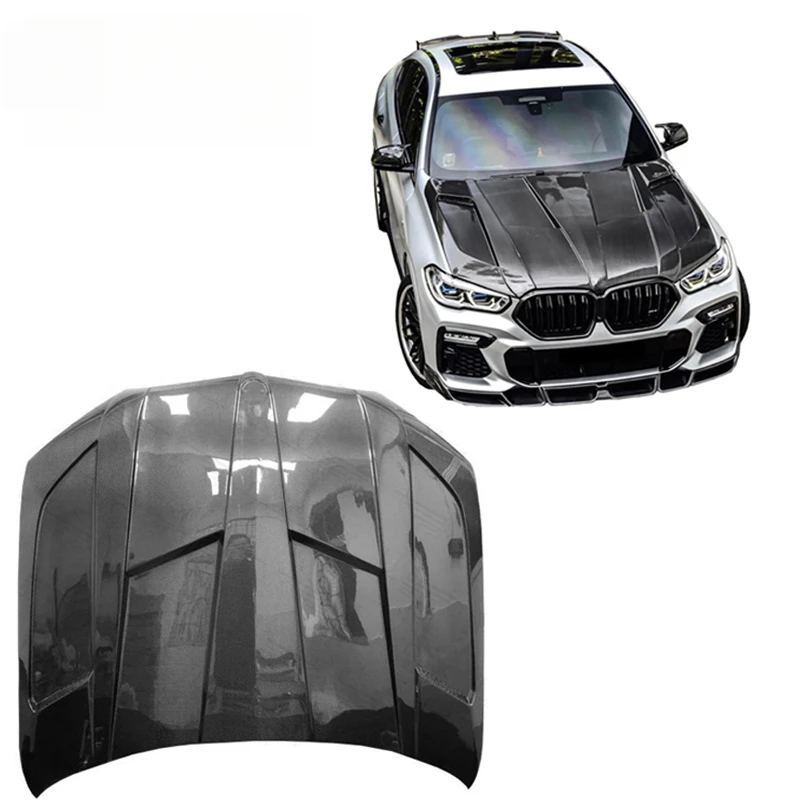 Hot Sales Dry Carbon Fiber LD Style Front Hood Bonnet Engine Cover Kit Car Accessories for X5 G05 X6 G06 X5M F95 X6M F96
Hot Sales Dry Carbon Fiber LD Style Front Hood Bonnet Engine Cover Kit Car Accessories for X5 G05 X6 G06 X5M F95 X6M F96