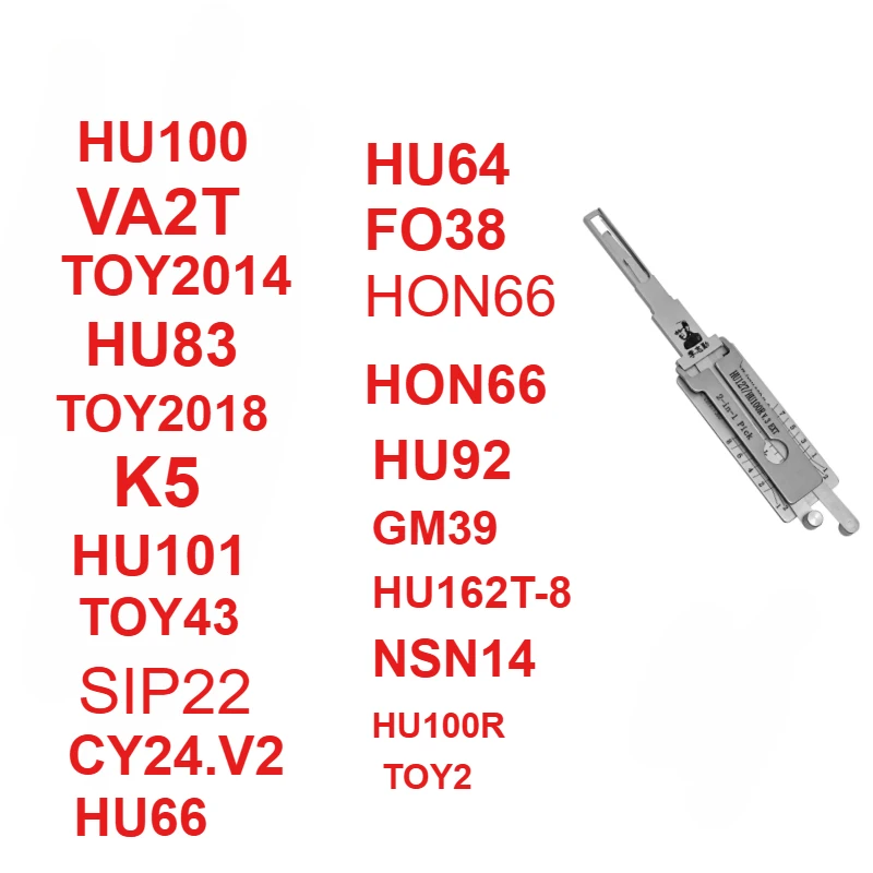 1PCS HU100 VA2T HU101 TOY2014 Hu66 Nsn14 K5 TOY2018 Sip22 Decoder Lock Picking Tool Key Decoder Locksmith Lockpick Lishi Master
1PCS HU100 VA2T HU101 TOY2014 Hu66 Nsn14 K5 TOY2018 Sip22 Decoder Lock Picking Tool Key Decoder Locksmith Lockpick Lishi Master