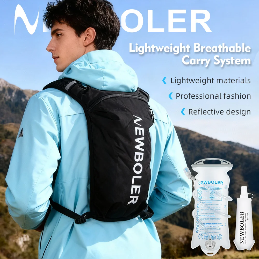 NEWBOLER Trail Running Backpack Ultra Lightweight Hydration Vest Breathable Functional Pack for Marathon Cycling Hiking
NEWBOLER Trail Running Backpack Ultra Lightweight Hydration Vest Breathable Functional Pack for Marathon Cycling Hiking