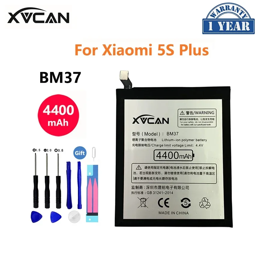 Original XVCAN 4400mAh Battery Phone BM37 For Xiaomi 5S Plus High Capacity Rechargeable Replacement Batteria Akku
Original XVCAN 4400mAh Battery Phone BM37 For Xiaomi 5S Plus High Capacity Rechargeable Replacement Batteria Akku