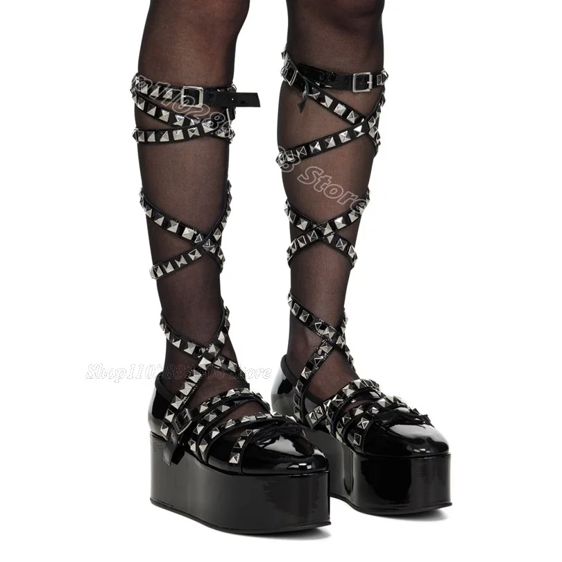 Black Rivet Decor Platform Pumps Ankle Buckle Party Casual Punk Style Fashion Design for Women Shoes 2024 Zapatos Para Mujere
Black Rivet Decor Platform Pumps Ankle Buckle Party Casual Punk Style Fashion Design for Women Shoes 2024 Zapatos Para Mujere